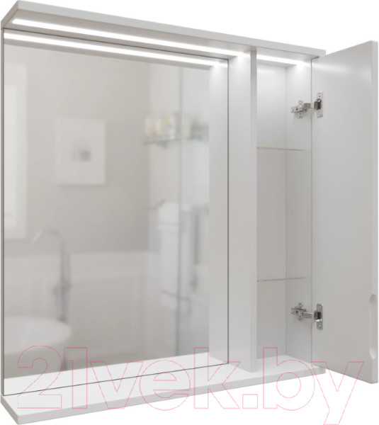 Изображение товара Шкаф с зеркалом для ванной Mixline Лайн 60 553011 (правый, с подсветкой)