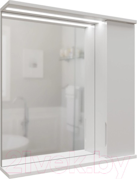 Изображение товара Шкаф с зеркалом для ванной Mixline Лайн 60 553011 (правый, с подсветкой)