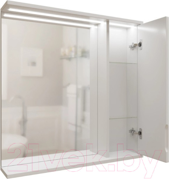 Изображение товара Шкаф с зеркалом для ванной Mixline Лайн 70 553017 (правый, с подсветкой)