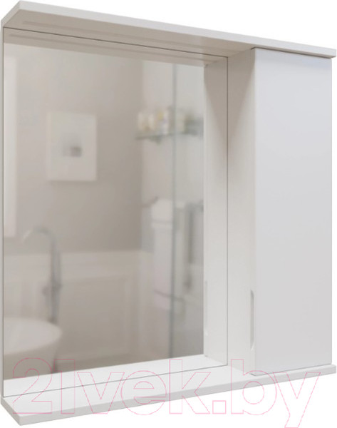 Изображение товара Шкаф с зеркалом для ванной Mixline Лайн 70 553017 (правый, с подсветкой)