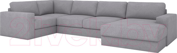 Изображение товара Диван П-образный Rivalli Дискавери + оттоманка правая + угловая секция + кресло секц. (Bravo Grey)