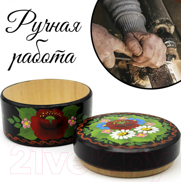 Изображение товара Шкатулка Брестская Фабрика Сувениров В стиле оговской росписи / SB03