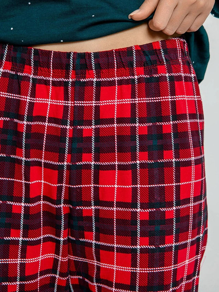 Изображение товара Пижама Mark Formelle 592317 (р.164/170-100-106, горошек на хвое/клетка на красном)