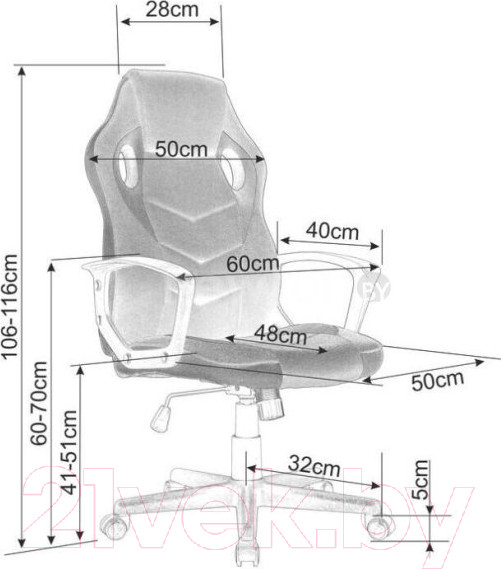 Изображение товара Кресло геймерское Signal Dakar (черный/синий)