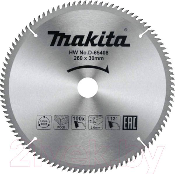 Изображение товара Пильный диск Makita D-65408