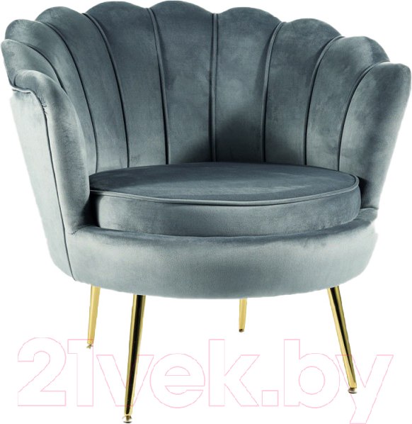 Изображение товара Кресло мягкое Signal Camellia Velvet (Bluvel 14 серый/золото)