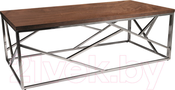 Изображение товара Журнальный столик Signal Escada A 120x60x40 (орех/серебряный)