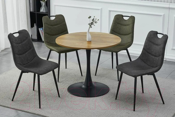 Изображение товара Обеденный стол Signal Amadeo II (дуб/черный матовый FI 90)