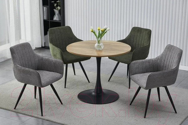 Изображение товара Обеденный стол Signal Amadeo II (дуб/черный матовый FI 90)