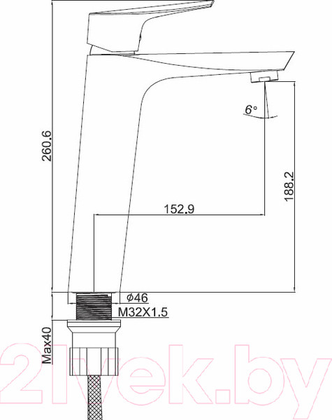 Изображение товара Смеситель Ekko EM1173-8