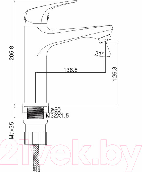 Изображение товара Смеситель Ekko EM1177