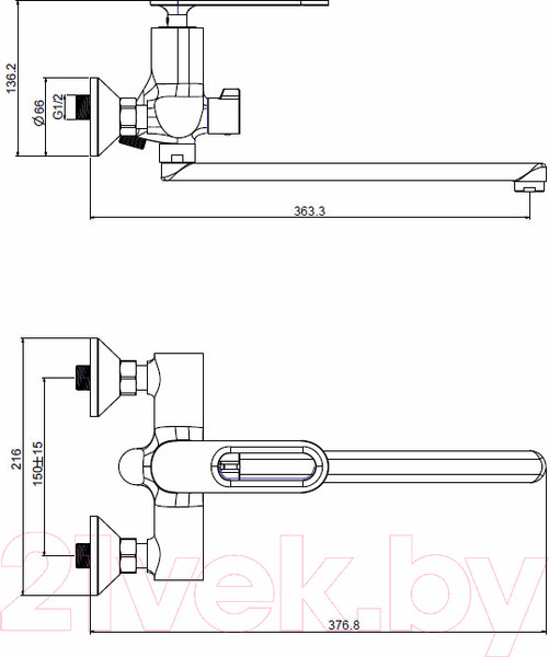 Изображение товара Смеситель Ekko EM2279
