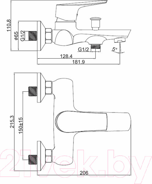 Изображение товара Смеситель Ekko EM3273-8