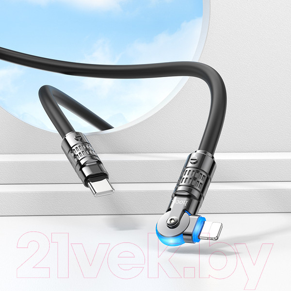 Изображение товара Кабель Hoco U118 Type-C to iPhone (1.2м, черный)