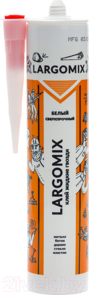 Изображение товара Жидкие гвозди Largomix Сверхпрочные (280мл, белый)