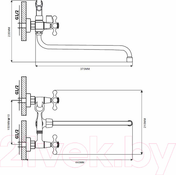 Изображение товара Смеситель Ekko EM2619-2