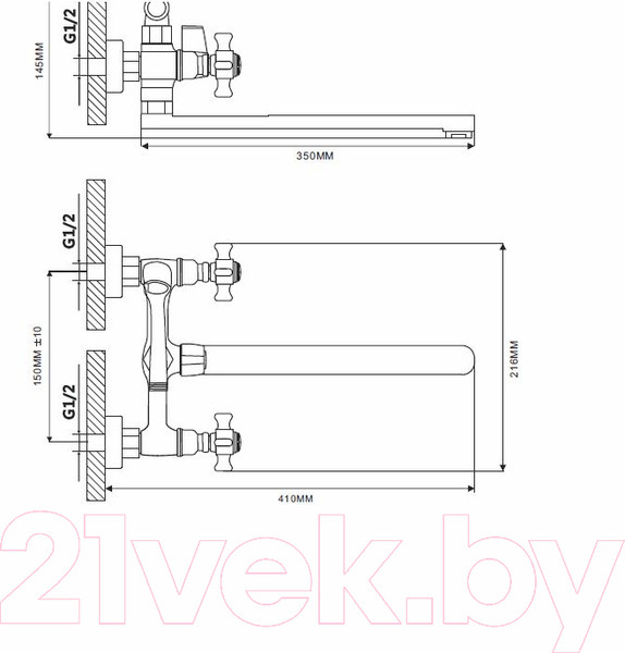 Изображение товара Смеситель Ekko EM2124
