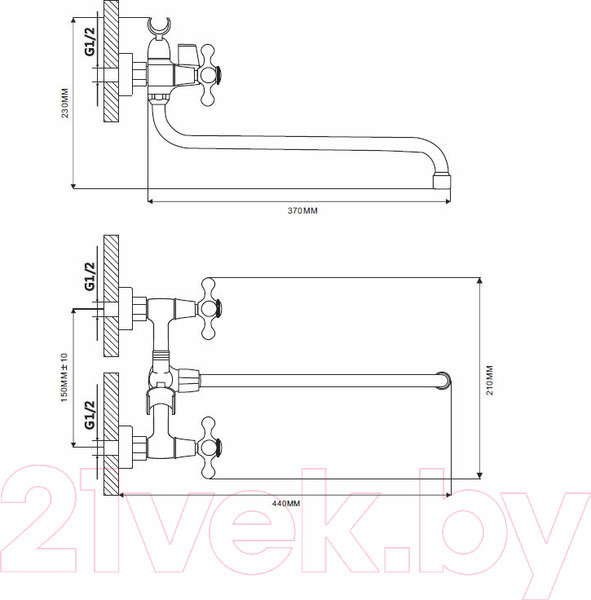 Изображение товара Смеситель Ekko EM2208-2