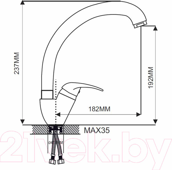 Изображение товара Смеситель Ekko EM4103