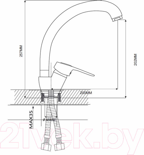 Изображение товара Смеситель Ekko EM4104