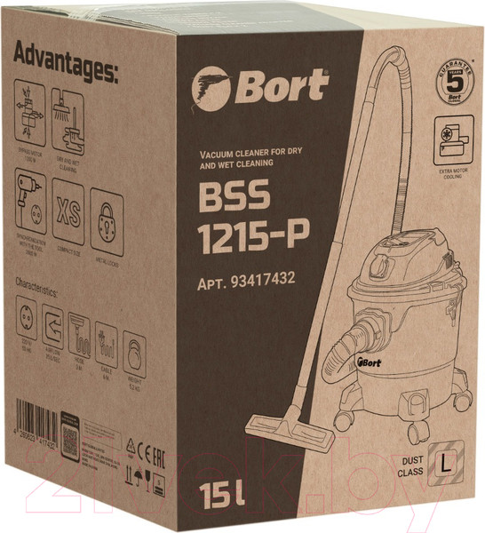 Изображение товара Профессиональный пылесос Bort BSS-1215-P (93417432)