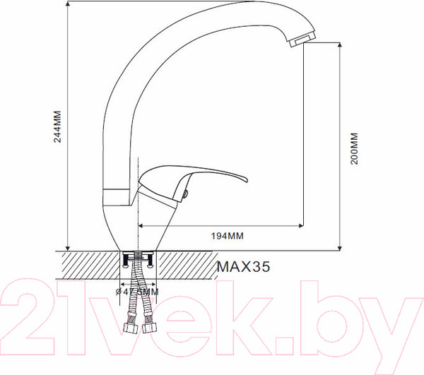 Изображение товара Смеситель Ekko EM4116
