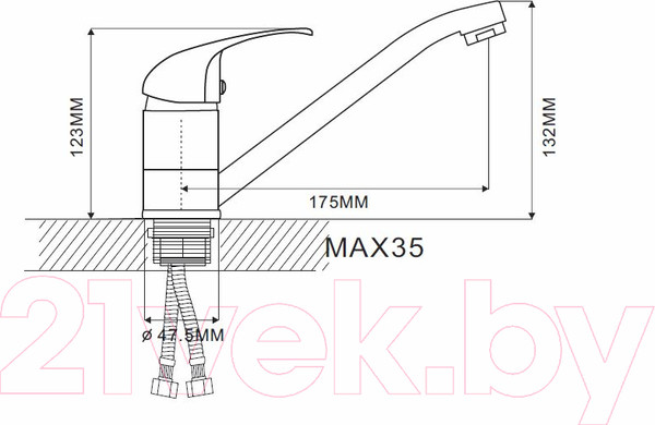 Изображение товара Смеситель Ekko EM4816