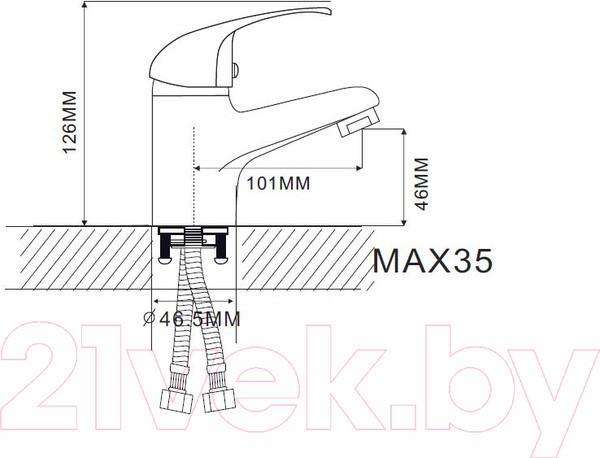 Изображение товара Смеситель Ekko EM1016