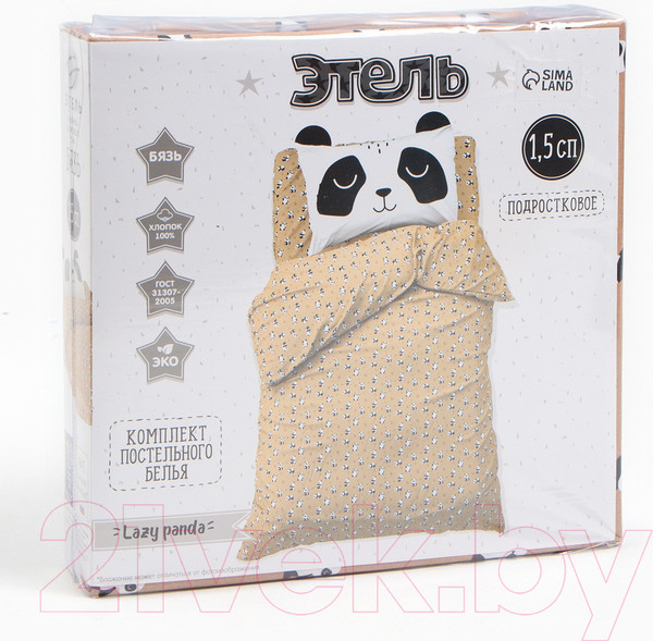 Изображение товара Комплект постельного белья Этель Lazy Panda 1.сп / 9935630