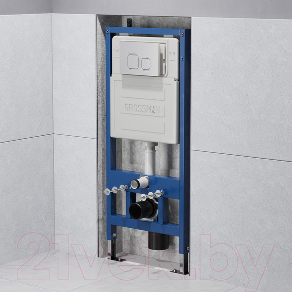 Изображение товара Унитаз подвесной с инсталляцией Grossman GR-4455GMS+900.K31.01.000+700.K31.02.310.310
