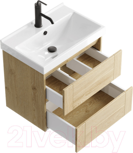 Изображение товара Тумба с умывальником Aqwella Astrid / AST0106DD (дуб давос)