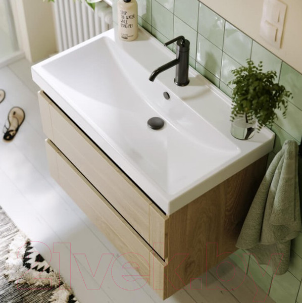 Изображение товара Тумба с умывальником Aqwella Astrid / AST0108DD (дуб давос)