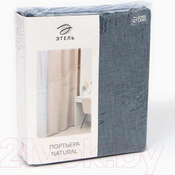 Изображение товара Штора Этель Natural / 10181974 (130x300, синий)