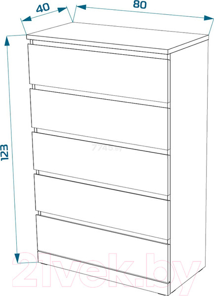 Изображение товара Комод Mio Tesoro Варма 5 (белый)