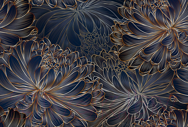 Изображение товара Фотообои листовые Vimala Векторные цветы 4 (270x400)