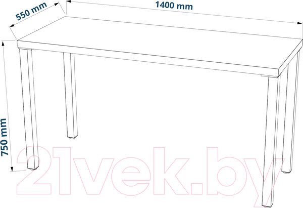 Изображение товара Письменный стол Mio Tesoro Ингар 2/TT (дуб беленый)