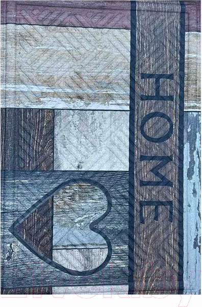 Изображение товара Коврик грязезащитный Multy Home Rambo-Lima 43x63 / SH50001585 (разноветный/надпись/сердца)