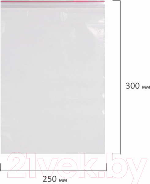 Изображение товара Комплект пакетов-слайдеров Brauberg Zip Lock / 606217 (100шт)