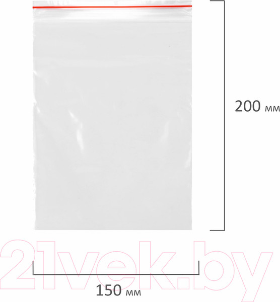 Изображение товара Комплект пакетов-слайдеров Staff Zip Lock / 608166 (100шт)