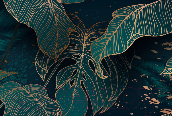 Изображение товара Фотообои листовые Vimala Векторные листья 15 (270x400)