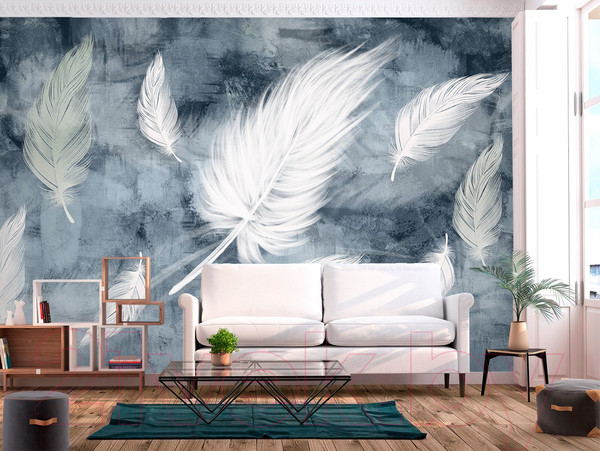 Изображение товара Фотообои листовые Vimala Перья на стене (270x400)