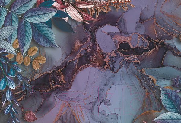 Изображение товара Фотообои листовые Vimala Рисованные листья 15 (270x400)