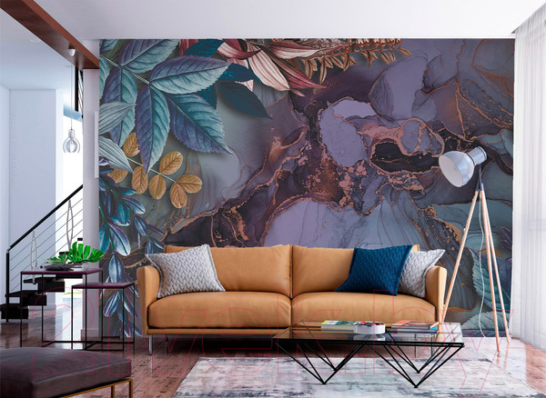 Изображение товара Фотообои листовые Vimala Рисованные листья 15 (270x400)