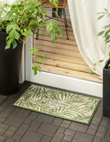 Изображение товара Коврик грязезащитный Multy Home Lima Soft-step 40x60 / SH5000304 (бежевый/пальмы)