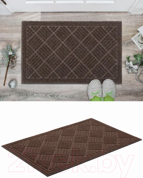 Изображение товара Коврик грязезащитный Multy Home Contours Parquet 43x63 / SH5000009 (коричневый)