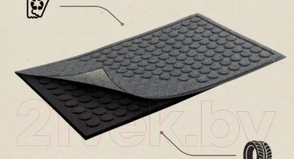 Изображение товара Коврик грязезащитный Multy Home Contours Rounds 45x75 / EU5000146 (серый)