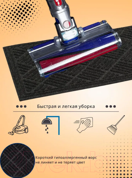 Изображение товара Коврик грязезащитный Multy Home Contours Parquet 43x63 / SH5000010 (антрацит)