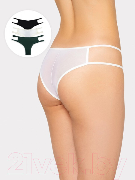 Изображение товара Комплект женских трусов Mark Formelle 412438-3 (р.106, сумрачно-белый)
