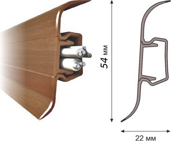 Изображение товара Плинтус Rico Leo 163 Грецкий орех