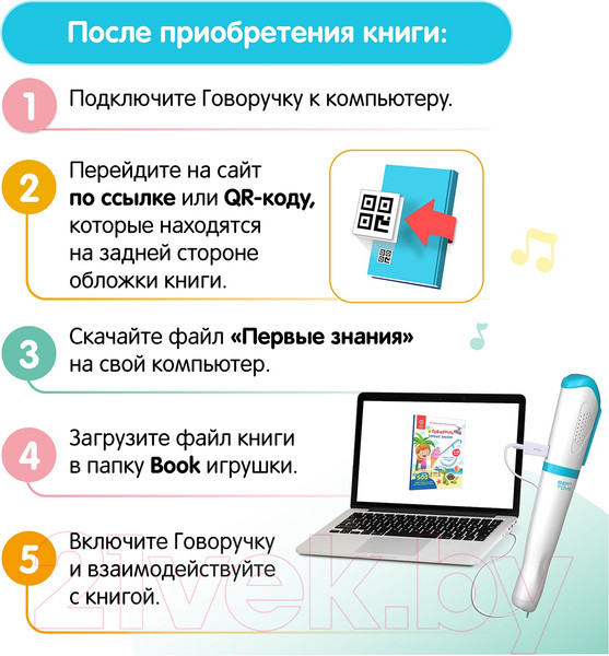 Изображение товара Музыкальная книга BertToys Первые знания / FD514